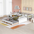 Twin Over Full Bunk Bed With Twin Size Trundleseparable Bunk Bed With Drawers For Bedroom White White Solid Wood