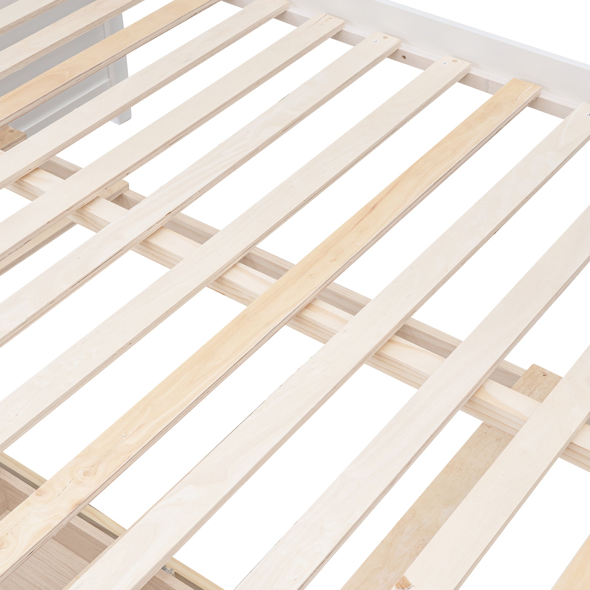 Twin Over Full Bunk Bed With Twin Size Trundleseparable Bunk Bed With Drawers For Bedroom White White Solid Wood