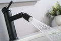 Matte Black Bathroom Faucet For 2 Mode Faucet For Bathroom Sink With 360 Rotating Aerator Matte Black Stainless Steel