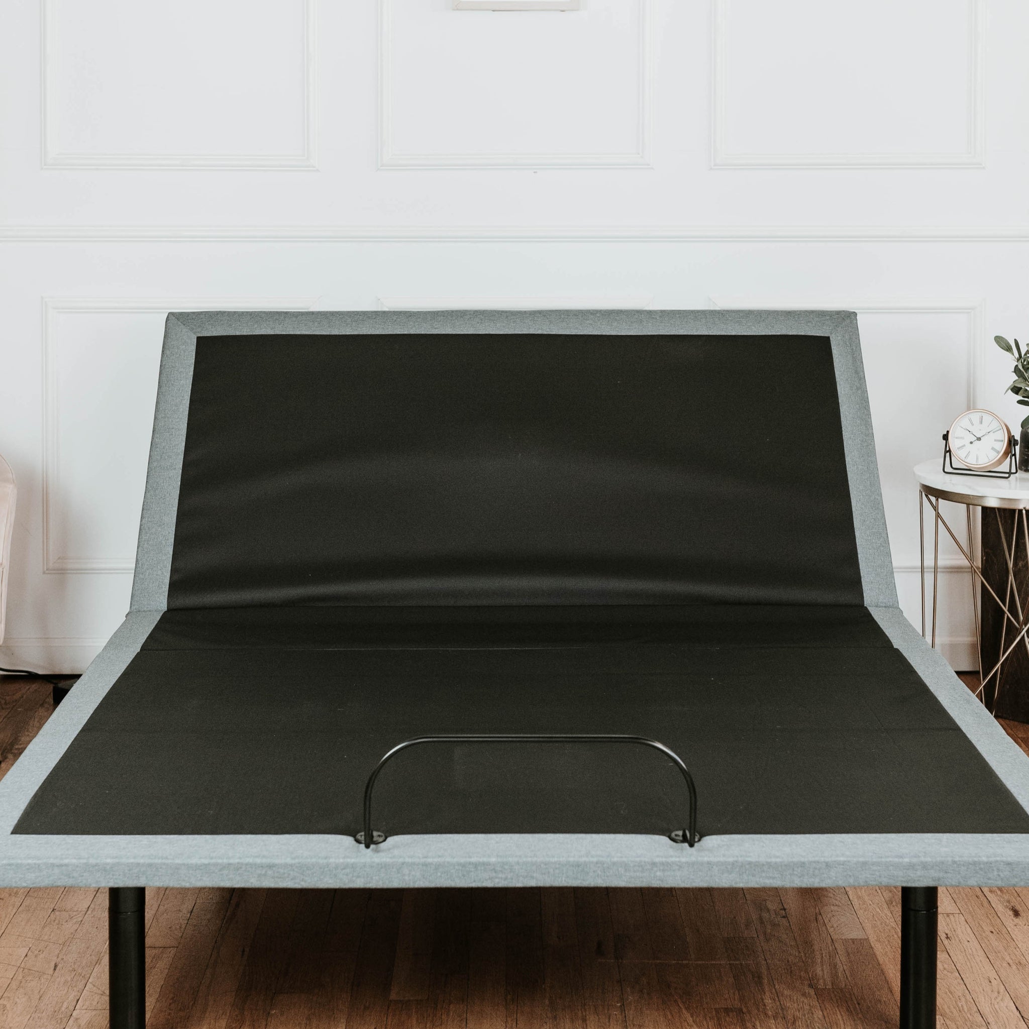 Os5 Black And Grey King Adjustable Bed Base With Head And Foot Position Adjustments Black Gray Upholstered