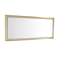 96In. W X 48 In. H Led Lighted Bathroom Wall Mounted Mirror With High Lumen Anti Fog Separately Controlbedroom Full Length Mirror Bathroom Led Mirror Hair Salon Mirror Gold Aluminium