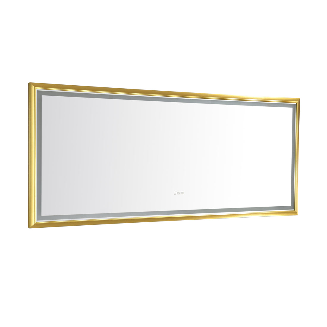 88 In. W X 38 In. H Oversized Rectangular Black Framed Led Mirror Anti Fog Dimmable Wall Mount Bathroom Vanity Mirror Hd Wall Mirror Kit For Gym And Dance Studio 38 X 88Inches With Safety Ba Gold Aluminium