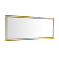 88 In. W X 38 In. H Oversized Rectangular Black Framed Led Mirror Anti Fog Dimmable Wall Mount Bathroom Vanity Mirror Hd Wall Mirror Kit For Gym And Dance Studio 38 X 88Inches With Safety Ba Gold Aluminium