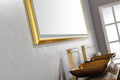 96In. W X 48In. H Metal Framed Bathroom Mirror For Wall, X Inch Rectangle Mirror, Bathroom Vanity Mirror Farmhouse, Anti Rust, Hangs Horizontally Or Vertiy Gold Aluminium