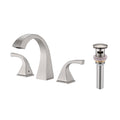 2 Handle Bathroom Sink Faucet With Drain, Brushed Nickel Brushed Nickel Brass