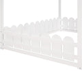 Slats Are Not Included Full Size Wood Bed House Bed Frame With Fence,For Kids,Teens,Girls,Boys White Old Sku:Wf281294Aak White Solid Wood