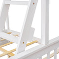 Twin Over Full Bunk Bed With Ladders And Two Storage Drawers White Old Sku:Lt000165Aak Twin White Solid Wood