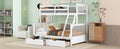 Twin Over Full Bunk Bed With Ladders And Two Storage Drawers White Old Sku:Lt000165Aak Twin White Solid Wood