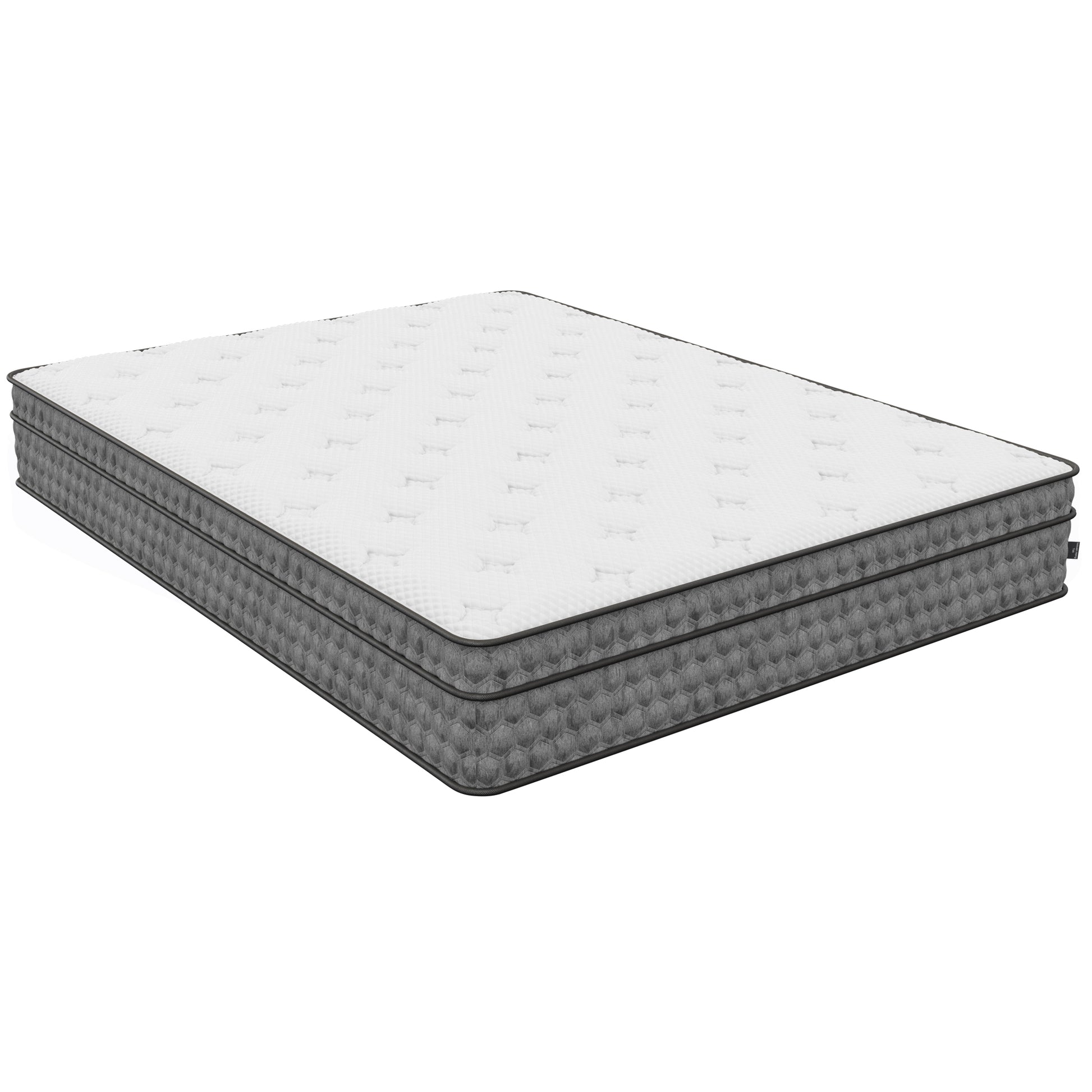 Full Zen Cool Gel Hybrid Euro Top 11" Medium Feel White Polyurethane