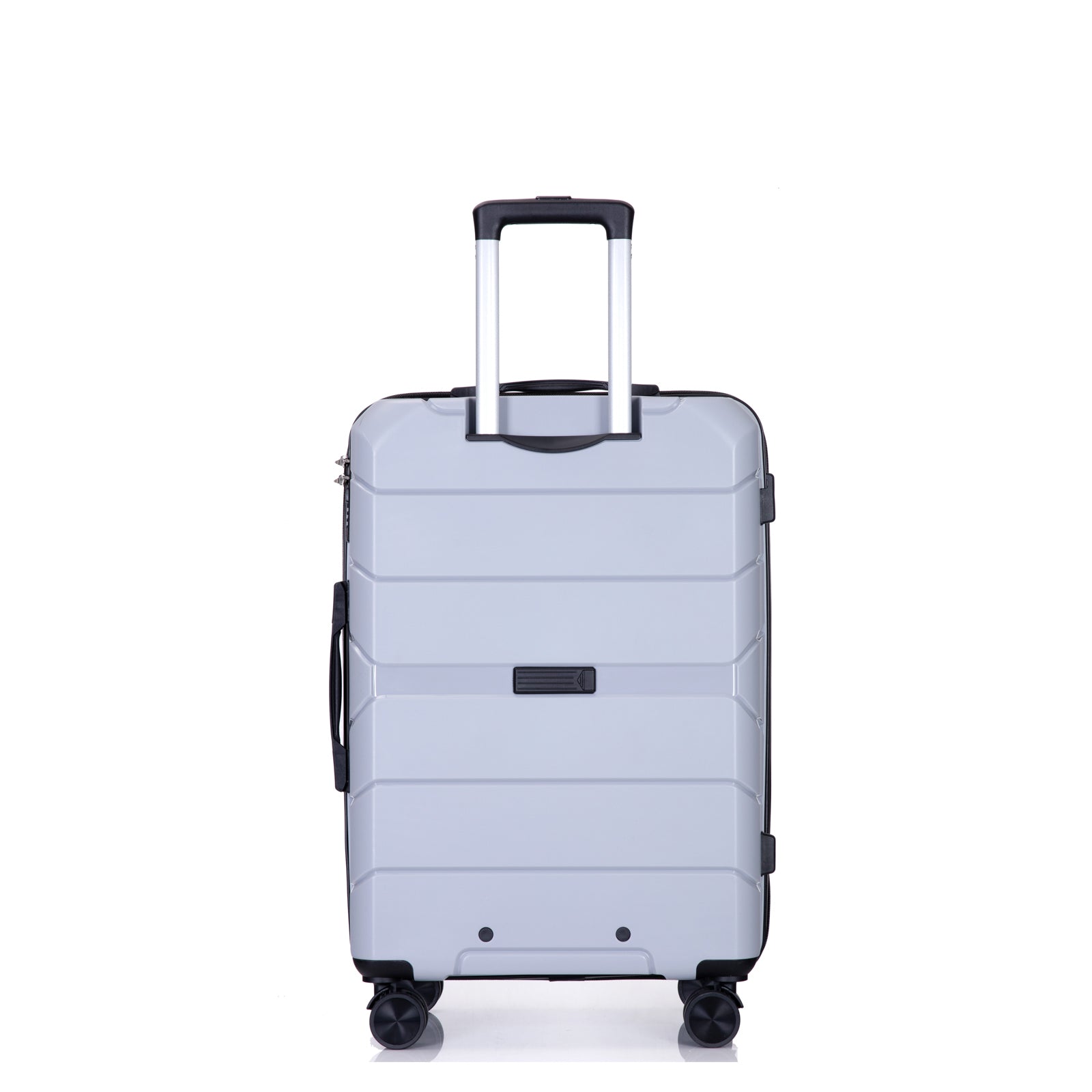 Hardshell Suitcase Spinner Wheels Pp Luggage Sets Lightweight Suitcase With Tsa Lock,3 Piece Set 20 24 28 ,Silver Silver Polypropylene