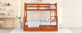 Twin Over Full Bunk Bed With Ladders And Two Storage Drawers Walnut Old Sku:Lt000165Aad Twin Walnut Solid Wood