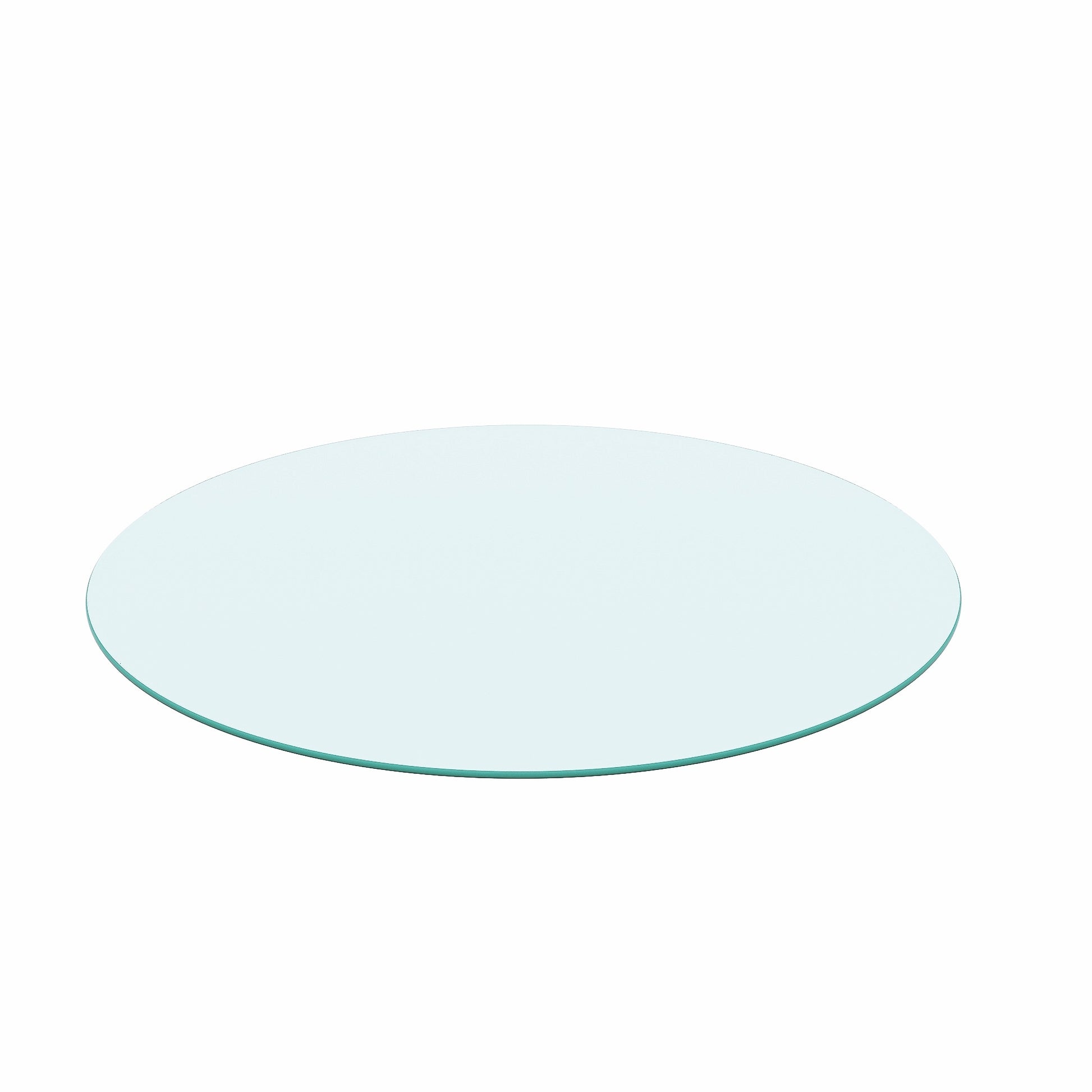 36" Inch Round Tempered Glass Table Top Clear Glass 1 4 Inch Thick Round Polished Edge Transparent Glass