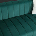 A Modern Channel Sofa Take On A Traditional Chesterfield,Dark Green Color,3 Seater Dark Green Velvet