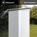 Metal Garden Sheds 5Ftx4Ft Outdoor White Black White Metal