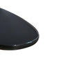 Adjustable Height Black Tempered Glass Table Desk Table With Lockable Wheels Adjustable Range 24.2 