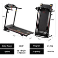 Folding Treadmill With Incline 2.5Hp 12Km H Electric Treadmill For Home Foldable, Bluetooth Music Cup Holder Heart Rate Sensor Walking Running Machine For Indoor Home Gym Exercise Fitness Black