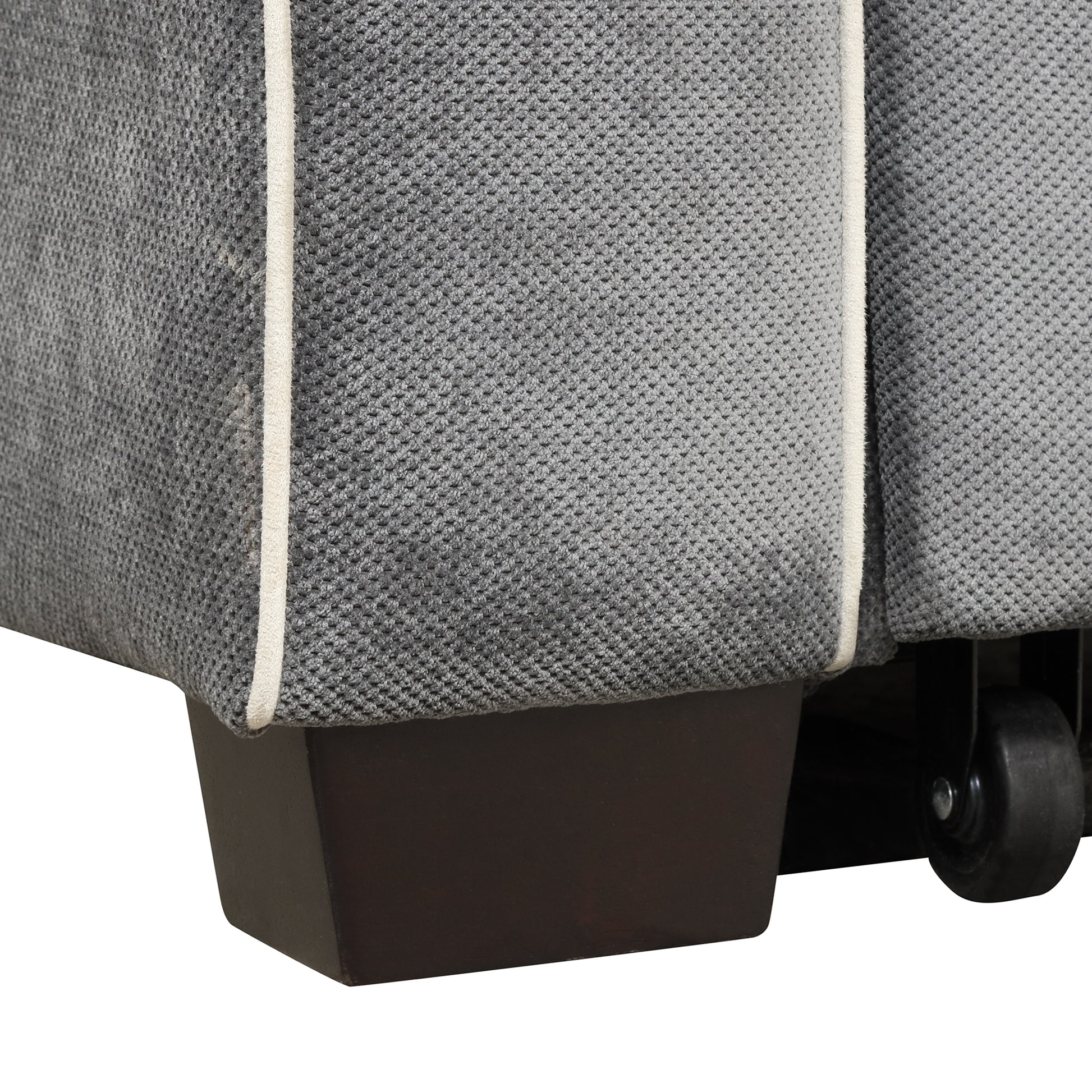 66.5" Linen Upholstered Sleeper Bed, Pull Out Sofa Bed Couch Attached Two Throw Pillows, Dual Usb Charging Port And Adjustable Backrest For Living Room Space, Charcoal Gray Charcoal Grey Foam Linen 2 Seat
