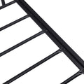 Industrial Queen Bed Frame With Led Lights And 2 Usb Ports, Bed Frame Queen Size With Storage, Noise Free, No Box Spring Needed, Rustic Brown Queen Antique Brown Metal & Wood