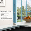 Lead Free Drinking Water Faucet,Brushed Nickel Finish Brushed Nickel Stainless Steel