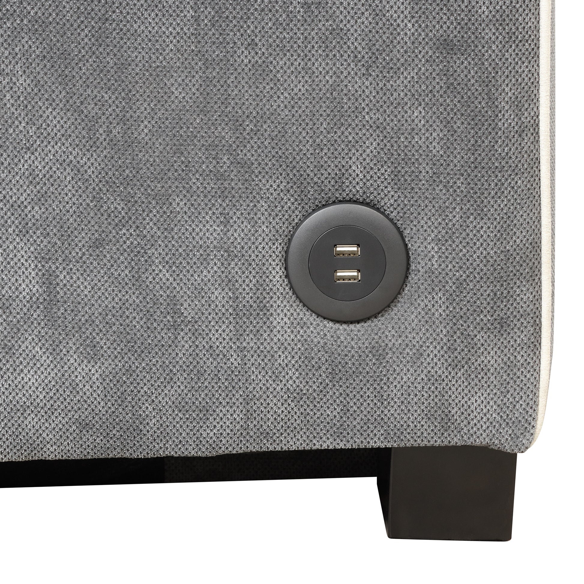 66.5" Linen Upholstered Sleeper Bed, Pull Out Sofa Bed Couch Attached Two Throw Pillows, Dual Usb Charging Port And Adjustable Backrest For Living Room Space, Charcoal Gray Charcoal Grey Foam Linen 2 Seat