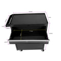 Detachable 5 Drawer Tool Chest With Bottom Cabinet And One Adjustable Shelf Black Black Metal