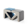 Modern Creative Upholstered Velvet Sofa Stool Kids Stool Shoe Bench Footrest Footstool Multifaceted Stool Ottoman Coffee Table Arrow Design Handicraft Decoration For Living Room Bedroom,Blue Beige Blue Velvet