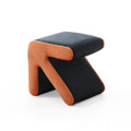 Modern Creative Upholstered Velvet Sofa Stool Kids Stool Shoe Bench Footrest Footstool Multifaceted Stool Ottoman Coffee Table Arrow Design Handicraft Decoration For Living Room Bedroom,Black Orange Black Velvet