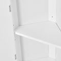 Multi Functional Corner Cabinet Tall Bathroom Storage Cabinet With Two Doors And Adjustable Shelves, Open Shelf, White Old Sku:Wf294602Aak White Mdf