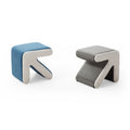 Modern Creative Upholstered Velvet Sofa Stool Kids Stool Shoe Bench Footrest Footstool Multifaceted Stool Ottoman Coffee Table Arrow Design Handicraft Decoration For Living Room Bedroom,Blue Beige Blue Velvet