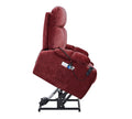 Liyasi Dual Okin Motor Power Lift Recliner Chair For Elderly Infinite Position Lay Flat 180 Recliner With Heat Massage Red Foam Fabric