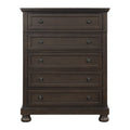 Traditional Design Bedroom Furniture 1Pc Chest Of 5X Drawers Grayish Brown Finish Wooden Furniture Brown Mix 5 Drawers & Above Bedroom Traditional,Transitional Wood