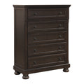 Traditional Design Bedroom Furniture 1Pc Chest Of 5X Drawers Grayish Brown Finish Wooden Furniture Brown Mix 5 Drawers & Above Bedroom Traditional,Transitional Wood