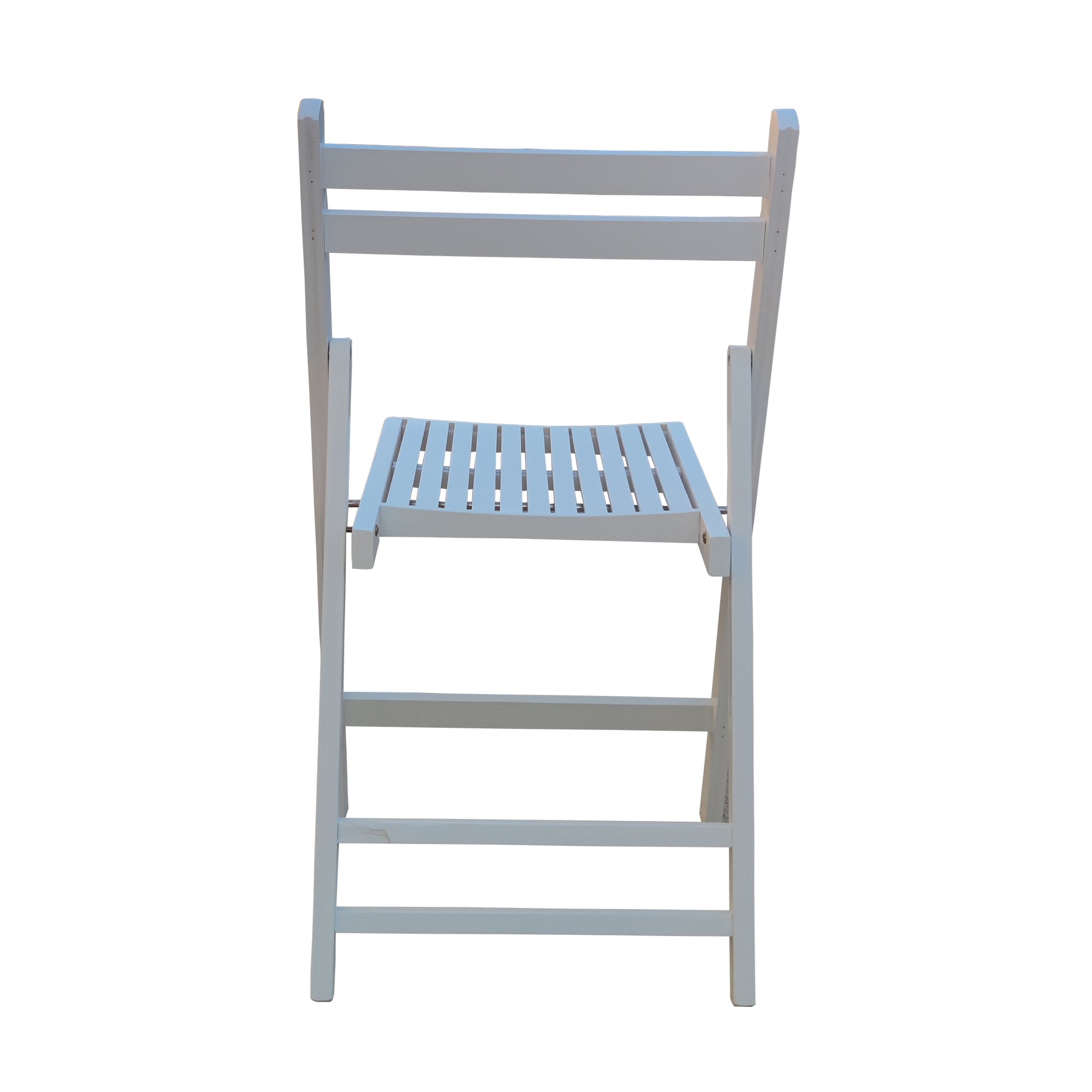 Furniture Slatted Wood Folding Special Event Chair White, Set Of 4, Folding Chair, Foldable Style White Solid Wood