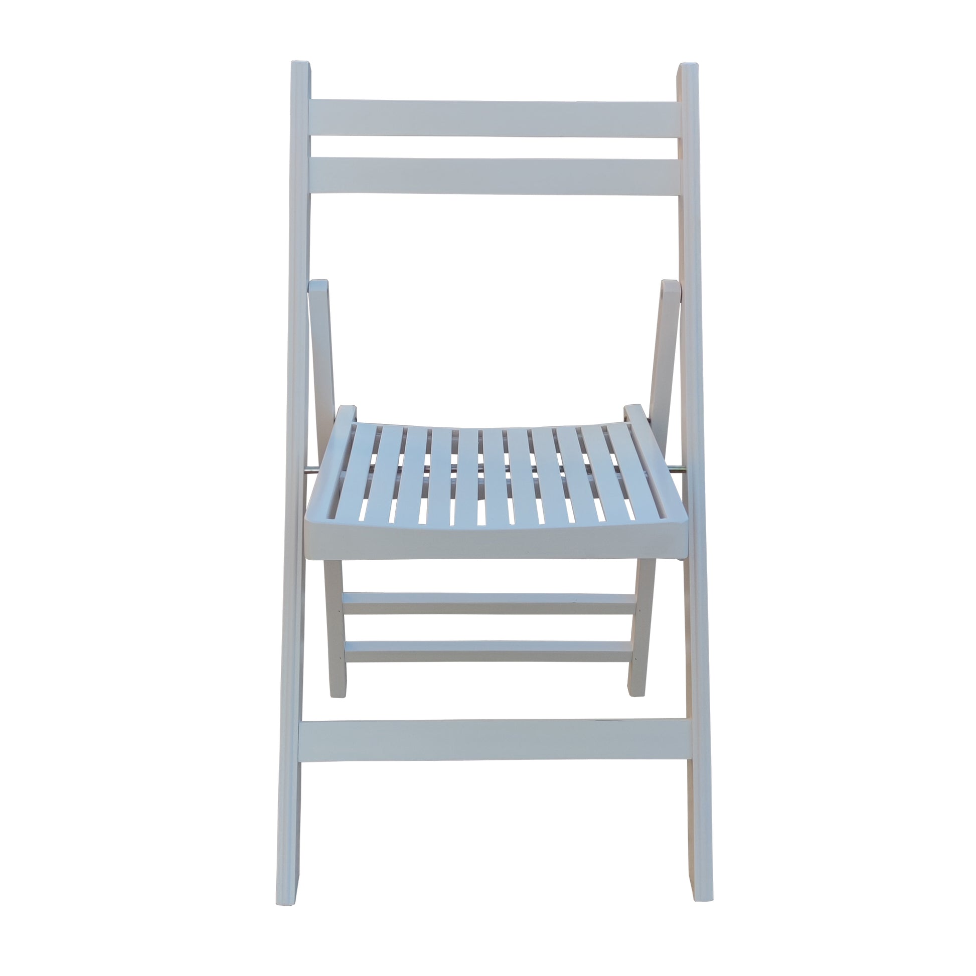 Furniture Slatted Wood Folding Special Event Chair White, Set Of 4, Folding Chair, Foldable Style White Solid Wood