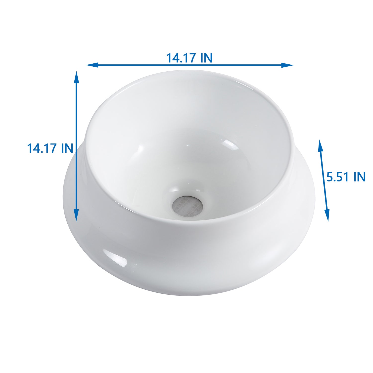 Vessel Bathroom Sink Basin In White Ceramic White Ceramic