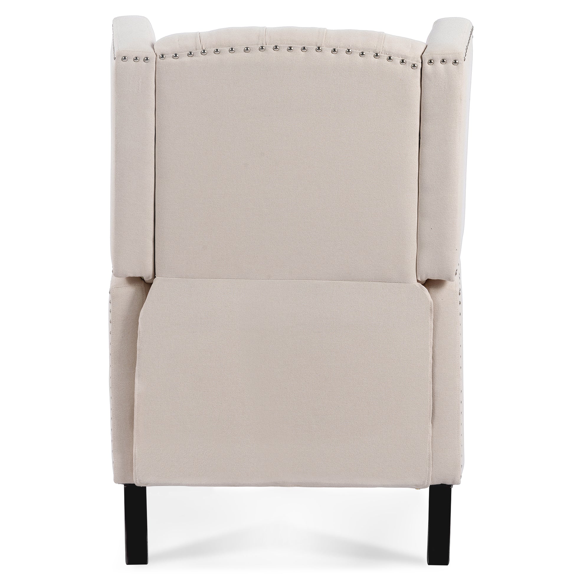 27.16" Wide Manual Wing Chair Recliner Beige Fabric