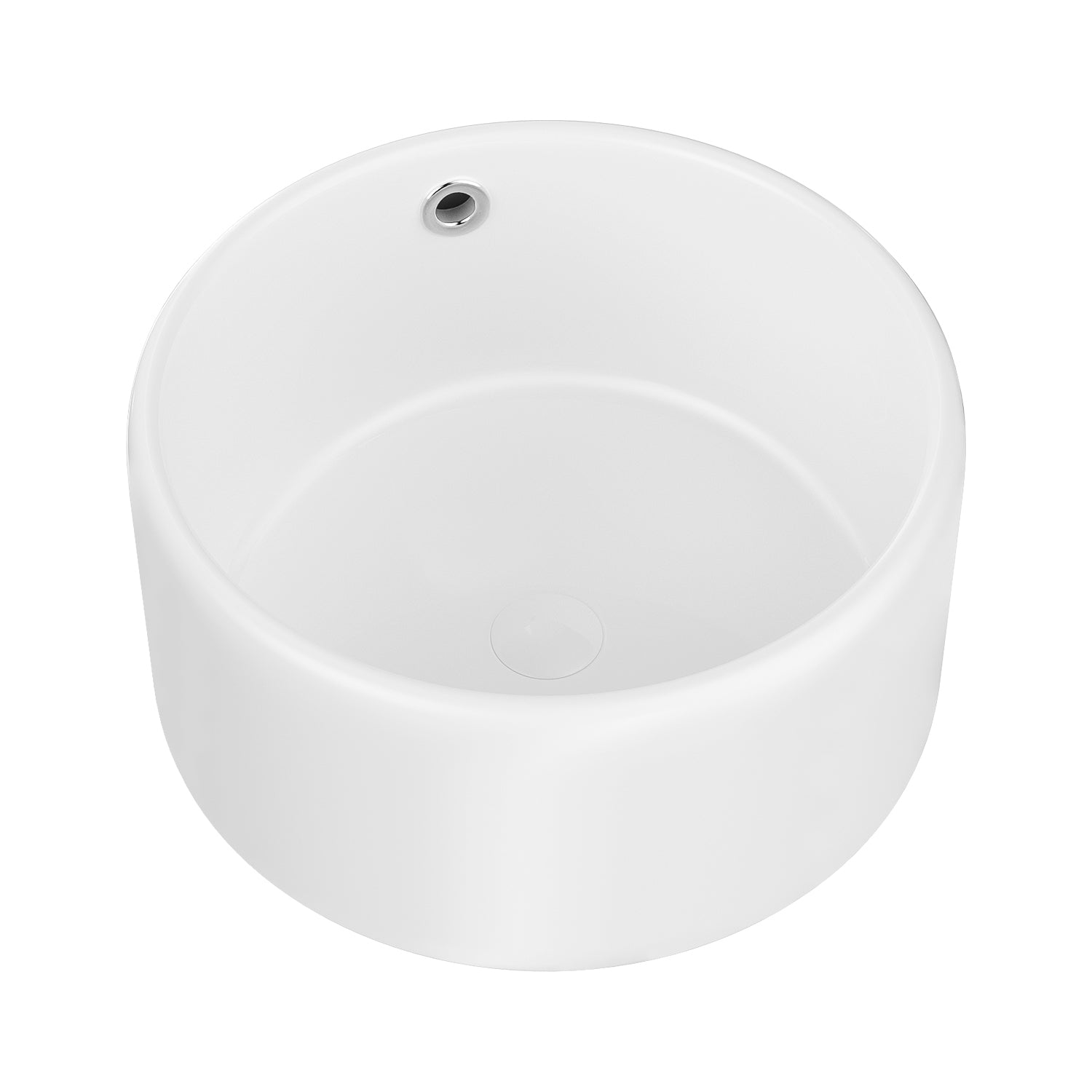 Vessel Bathroom Sink Basin In White Ceramic White Ceramic