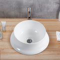 Vessel Bathroom Sink Basin In White Ceramic White Ceramic