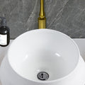 Vessel Bathroom Sink Basin In White Ceramic White Ceramic