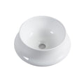 Vessel Bathroom Sink Basin In White Ceramic White Ceramic