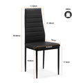 5 Pieces Dining Table Set For 4,Kitchen Room Tempered Glass Dining Table ,4 Faux Leather Chairs ,Black Black Glass