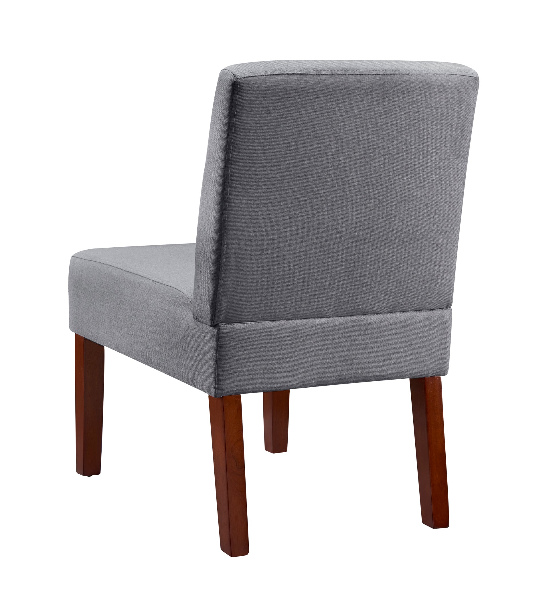 Fabric Accent Chair Set Of 2 With Round Wood Table, Decorative Slipper Chair Vanity Chair For Bedroom Home Office, Corner Side Chair Video Grey Fabric