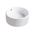 Vessel Bathroom Sink Basin In White Ceramic White Ceramic