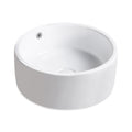 Vessel Bathroom Sink Basin In White Ceramic White Ceramic