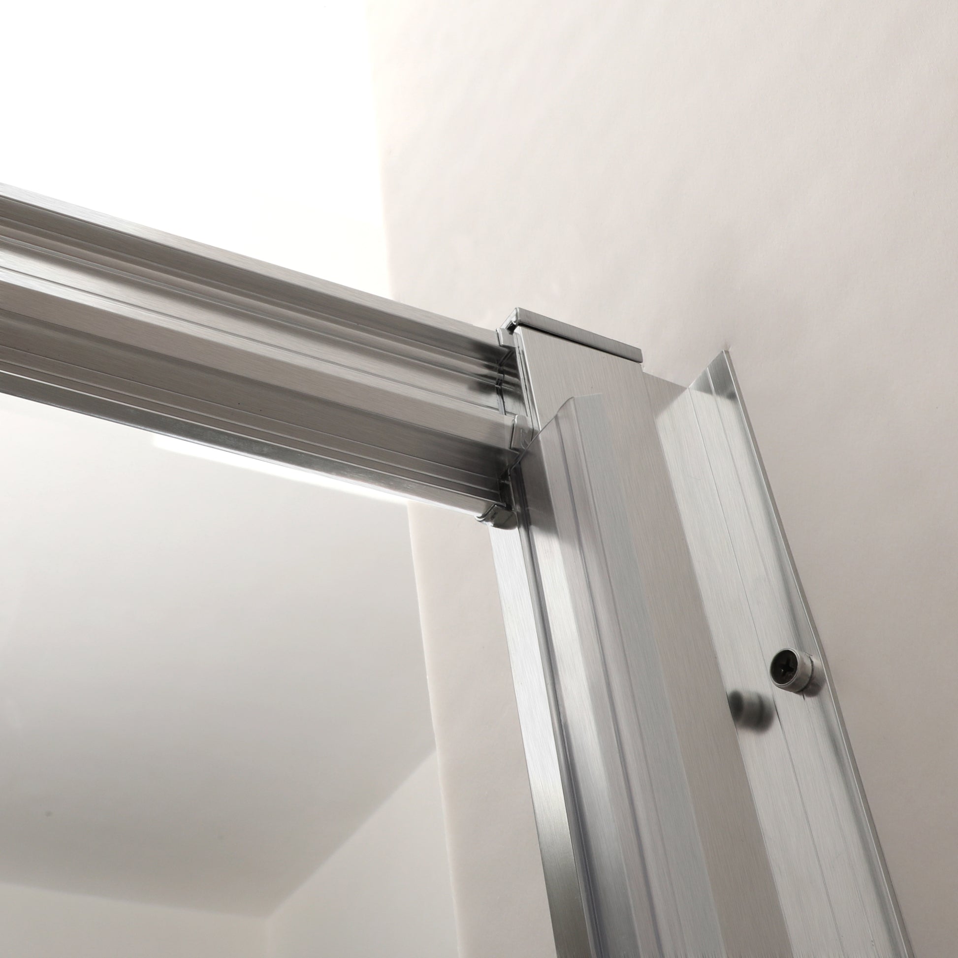 Shower Door 48" W X 72"H Single Sliding Bypass Shower Enclosure,Brushed Nickel Brushed Nickel Glass