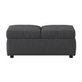 Gray Color Stylish 1Pc Storage Ottoman Convertible Chair Foam Cushioned Fabric Upholstered Solid Wood Plywood Frame Living Room Furniture Gray Wood Primary Living Space Grey Modern Rectangle With Storage Solid Wood