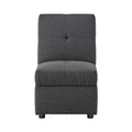 Gray Color Stylish 1Pc Storage Ottoman Convertible Chair Foam Cushioned Fabric Upholstered Solid Wood Plywood Frame Living Room Furniture Gray Wood Primary Living Space Grey Modern Rectangle With Storage Solid Wood