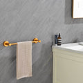 6 Piece Bathroom Towel Rack Set Wall Mount Brushed Gold Aluminium
