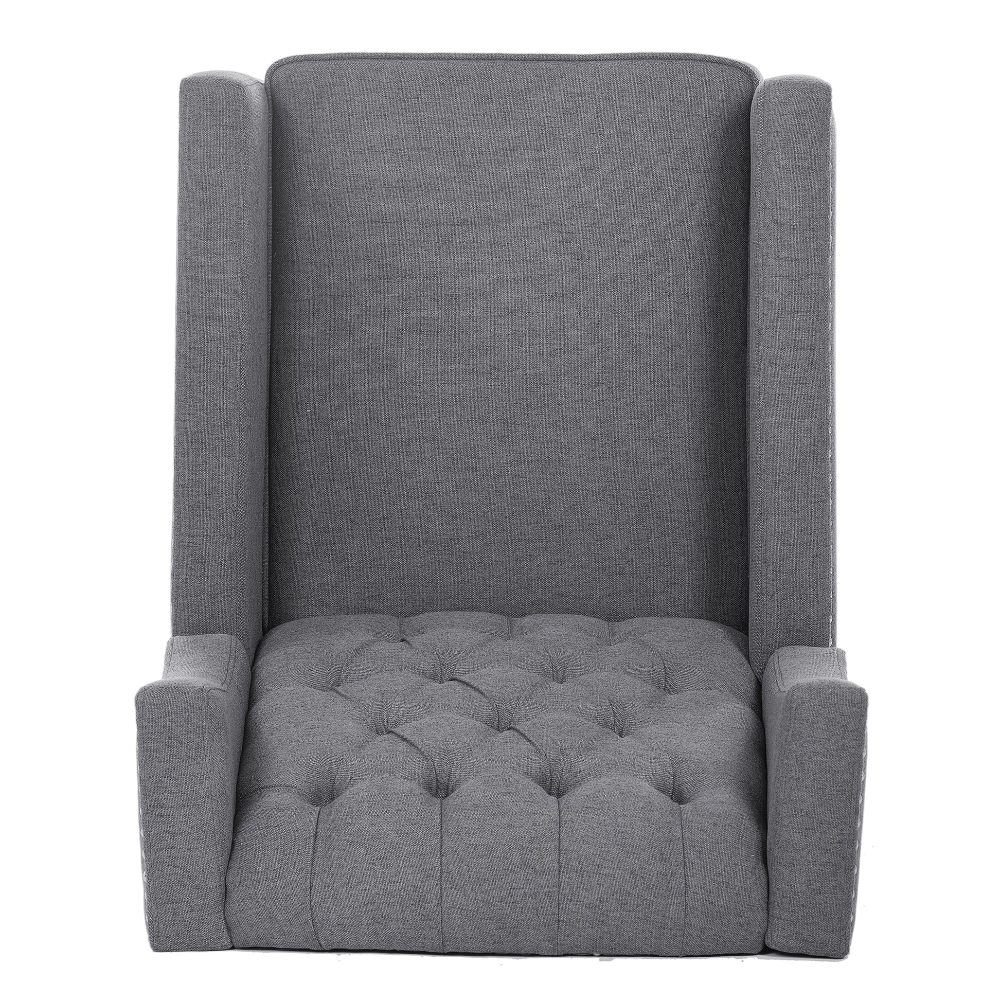 27.16" Wide Manual Wing Chair Recliner Grey Fabric