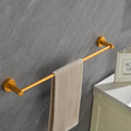 6 Piece Bathroom Towel Rack Set Wall Mount Brushed Gold Aluminium
